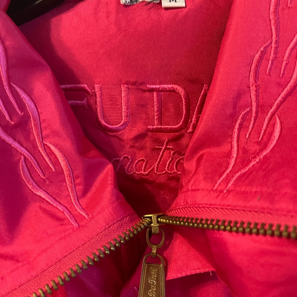 FuDa International Hot Pink Silk Jacket ‘Jogging Style’. Size M (box 2) - Picture 2 of 4